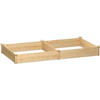 Raised Garden Bed Wooden Planter Box Divider Open Bottom Flowers Herbs Vegetables DIY Painting