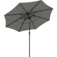 Garden Parasol Parasol Umbrella 3 tier Roof Crank Handle Tilt Function Polyester Canopy