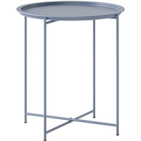 Steel Removable Tray Top Garden Table Grey