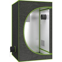 Grow Tent 120 x 120 x 200 cm Reflective Mylar Hydroponic Growing Tent 600D Oxford Fabric Observation Window Vent Zipper Door Indoor Plant Growing