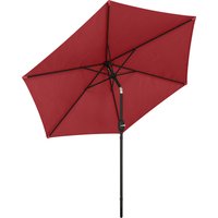 2.6 m Garden Parasol Umbrella Aluminium Pole Outdoor Patio Umbrella Tilt Crank Vent Wine Red