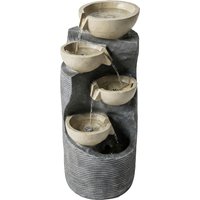 Garden Water Feature Outdoor Water Fountain LED Lights Pump 5 Tier Cascading Waterfall Fountain Indoor