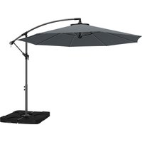 3m Overhanging Parasol Base Weights Cover Dark Grey