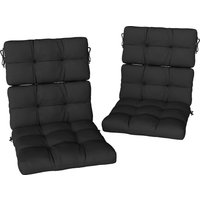 2 Piece Seat Cushion Replacement Backrest Garden Patio Chair Cushions Set Ties