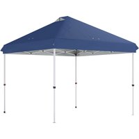 3 x 3 m Pop Up Gazebo Wheels UPF50+ One Touch Outdoor Garden Party Tent Marquee Wedding Awning Canopy Dark Blue