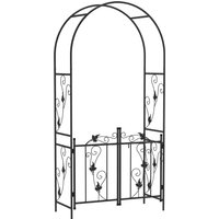 2.17m Steel Garden Arch Gate Wedding Arch Outdoor Garden 107W x x 217H cm