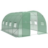 3 x 4 m Walk Polytunnel Greenhouse Hinged Door Garden Tunnel Warm House Tent