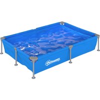 Metal Frame Swimming Pool Rectangular Above Ground Frame Pool Repair Patch 229 x 160 x 43 cm