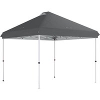 3 x 3 m Pop Up Gazebo Wheels UPF50+ One Touch Outdoor Garden Party Tent Marquee Wedding Awning Canopy Dark Grey