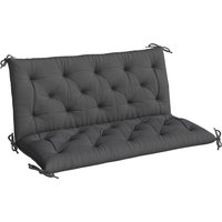 Garden Bench Cushion 2 Seater Swing Chair Cushion Seat Pad Ties Indoor Outdoor Use 110 x 120 cm