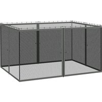 352 x 207cm Universal Replacement Mesh Sidewall Netting Patio Gazebos Canopy Tents Dark Grey