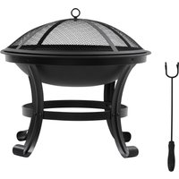 Outdoor Fire Pit Firepit Mesh Lid Poker Camping Bonfire Picnic