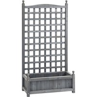 Garden Planters Trellis Climbing Vines Wood Raised Beds Garden Flower Pot Indoor Outdoor