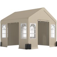 3 x 3 m Party Tent Outdoor Canopy Tent Shelter Removable Sidewalls 4 Zipped Doors Parties Wedding