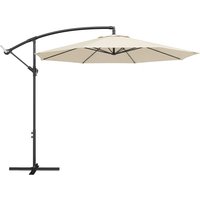 3 m Overhanging Cantilever Parasol Cross Base Cream