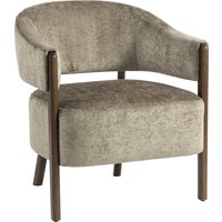Accent Chair Upholstered Tub Chair Solid Wood Frame Legs Light