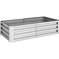 Raised Beds Garden Galvanized Outdoor Planters Herbs Vegetables Use Patio Backyard Balcony