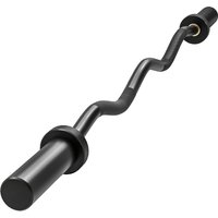 4ft Olympic EZ Curl Bar Barbell Bar 2" Weight Plates Non Slip Hand Grip 120cm