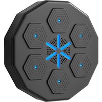 Musical Boxing Machine Music Punching Machine Bluetooth Connection LED Light Smart Wall Mounted Aosom UK