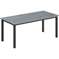 Garden Dining Table 6 8 Person 180 x 86 cm Rectangular Outdoor Dining Table Wood Slatted Top