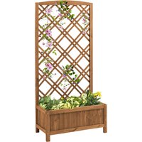 Garden Planter Trellis Wooden Raised Bed Garden Lattice Trellis Vegetables Herbs Flowers