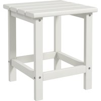 Square Coffee Table HDPE Tabletop Frame Porch Garden Side Table 38 x 38 x 46 cm