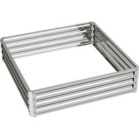 Square Raised Garden Bed Box Weatherized Steel Frame Vegetables Flowers & Herbs 120 x 120 x 30cm Tone