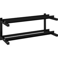 Wall Mounted Dumbbell Rack 2 Tier Weight Stand Space Saving Multi Functional Steel organiser Home Gym