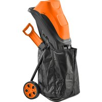 2500W Electric Wood Chipper Corded Wood Mulcher Shredder Collection Bag 4300RPM 44mm Cutting Diameter