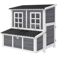Wooden Chicken Coop Nesting Box Slide Out Tray Perches 4 6 Chickens 100 x 86 x 100cm