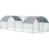 Walk Chicken Run Galvanised Chicken Coop Hen Poultry House Cage Pet Playpen Garden Water Resist Covers