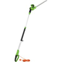 2.6m Corded Extendable Hedge Trimmer 90° Adjustable Head 450W Telescopic Electric Hedge Cutter Long Reach