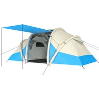 Inflatable Tent 2 Bedroom Waterproof Windproof Air Tent Carry Bag 2 4 Person