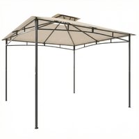 3 x 3 m Gazebo Garden Gazebo 2 Tier Roof Metal Frame