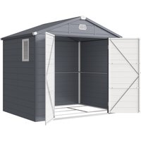 8 x 6ft Garden Shed Foundation Kit Polypropylene Outdoor Storage Tool House Ventilation Slots Lockable Door