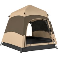 Double Layer Instant Pop Up Tent Rainfly Portable Camping Shelter Sewn Groundsheet Carry Bag