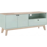 HOMCOM TV Stand Cabinet for Television up to 36 Inch, Modern TV Unit with 2 Doors, Entertainment Center with Adjustable Shelf