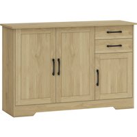 Sideboard 2 Drawers Modern Storage Cabinet Kitchen Cupboard Adjustable Shelf 3 Doors