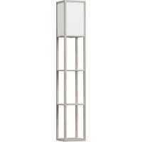 Floor Lamp Shelves 3 Tier Floor Standing Lamp Reading Standing Lamp Living Room Bedroom Office Dorm Oak Aosom UK