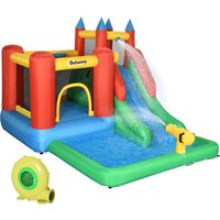 Inflatable Bouncy Castle Water Slide 6 1 Bounce House Jumping Castle Water Pool Gun Climbing Wall Basket Summer Playland