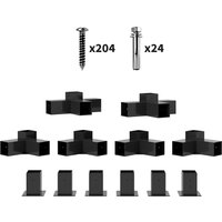 12PCS Pergola Kit Pergola Brackets 3 Way & 4 Way Corner Brackets 9.6 x 9.6 cm Lumber