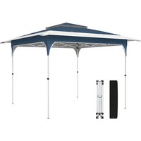 3.5 x 3.5 m Pop Up Gazebo One Touch Setup UPF50+ Double Tier Garden Party Tent Marquee Carry Bag
