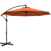 3 m Cantilever Parasol Cross Base Offset Outdoor Umbrella Crank Handle Hanging Sun Shade