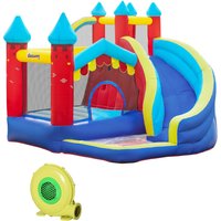 Inflatable Play Castle 4 1 Bouncy House Slide Water Pool Climbing Wall Ages 3 8 2.9 x 2.7 x 2.3m
