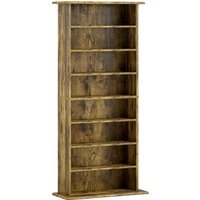 HOMCOM 360 CD Storage Unit - Rustic Brown