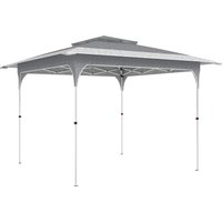 3.5 x 3.5 m Pop Up Gazebo One Touch Setup UPF50+ Double Tier Garden Party Tent Marquee Carry Bag Dark Grey