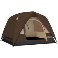 3 4 Person Camping Tent Easy Set Up 3 4 Man Tent w Sewn Groundsheet Waterproof Dome Tent w Mesh Windows