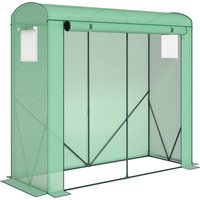 Mini Greenhouse Garden Tomato Growhouse Roll Up Door 2 Mesh Windows PE Cover 200 x 75 x 188 cm