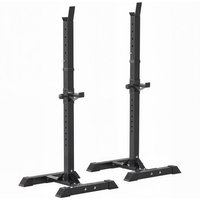 Heavy Duty Weights Bar Barbell Squat Stand Stands Barbell Rack Spotter GYM Fitness Power Rack Holder Bench Aosom UK