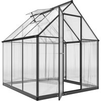 Polycarbonate Greenhouse Swing Door Adjustable Window Walk Greenhouse Rain Gutter 6 x 6.5ft